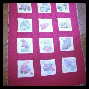 A homemade baby blanket